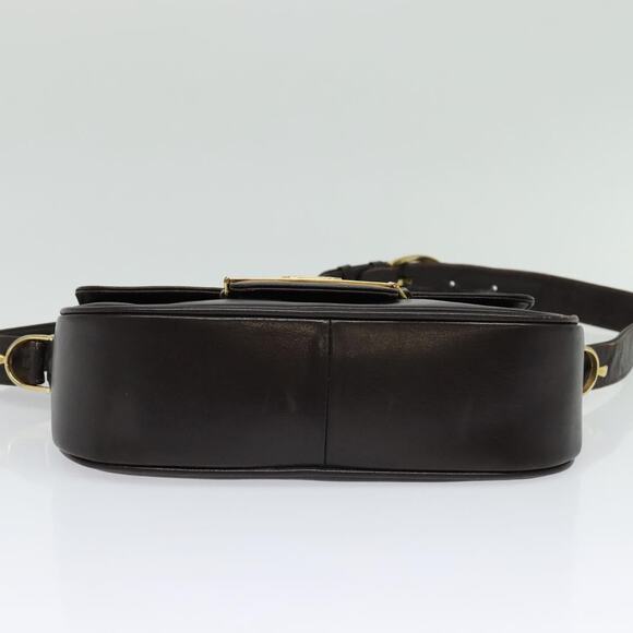 CELINE Horse Carriage Shoulder Bag Leather Brown Gold - Picture 9 of 12